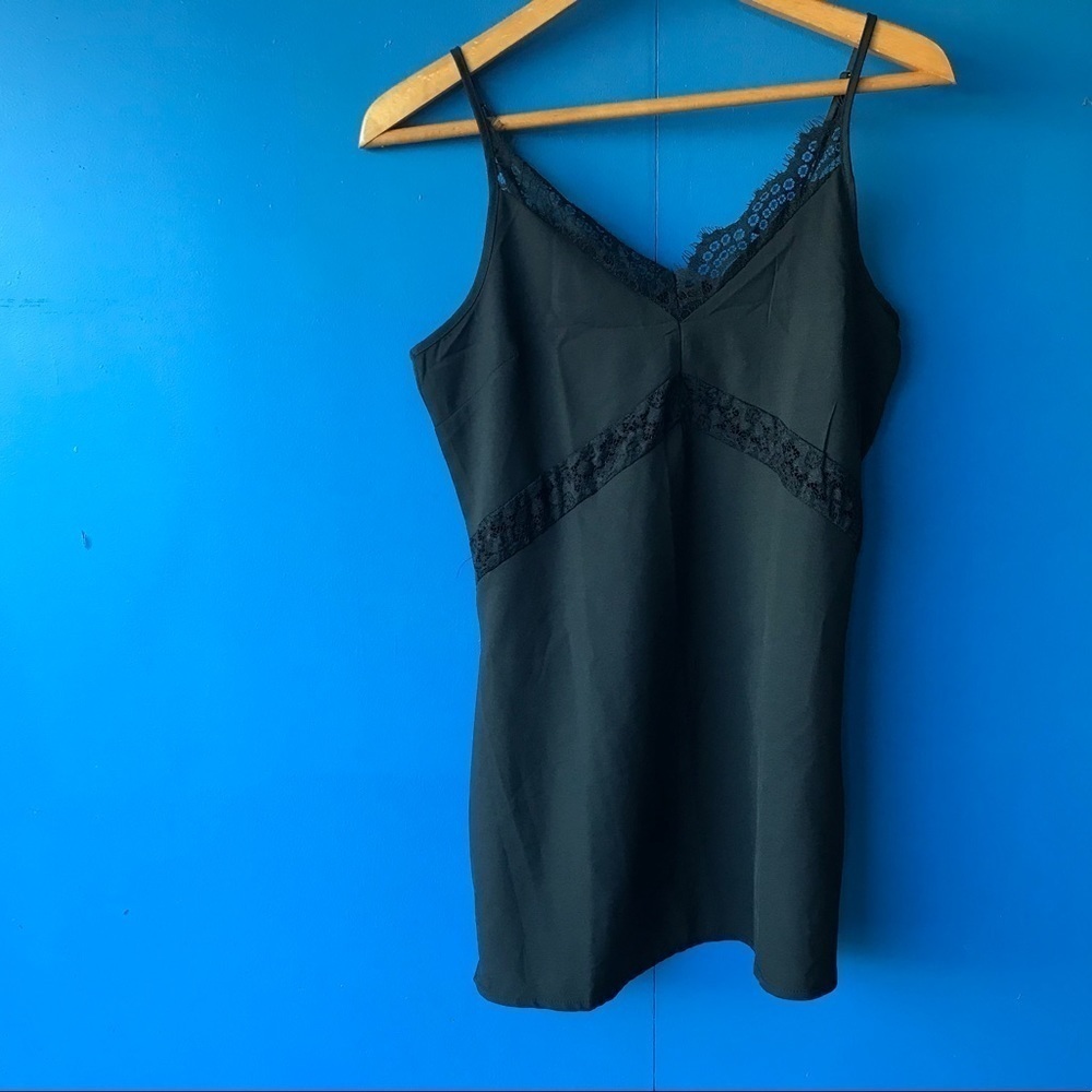 Womens Petite Lace insert Cami Dress